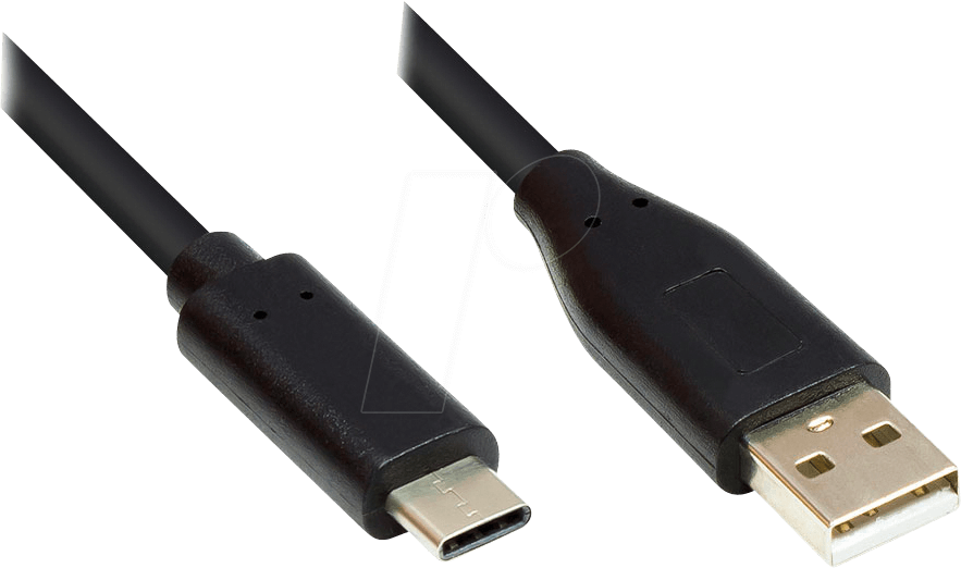 4014619366743 - Anschlusskabel USB 20 USB-C Stecker an USB 20 A Stecker CU schwarz 05m Good Connections® (GC-M0116) (GC-M0116)