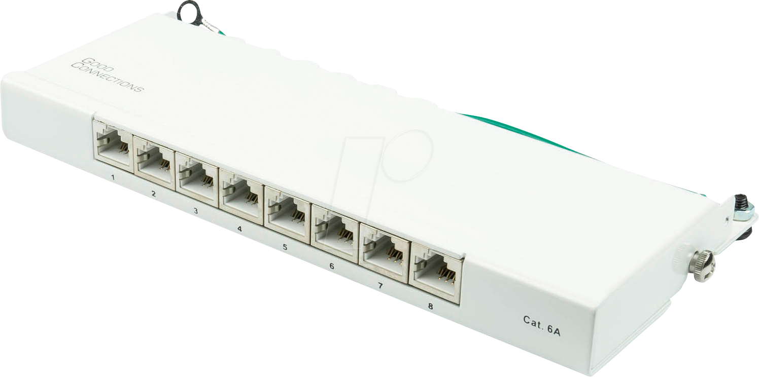 4014619459636 - Patch Panel Desktop Cat 6A 8-Port 05 HE STP reinweiß