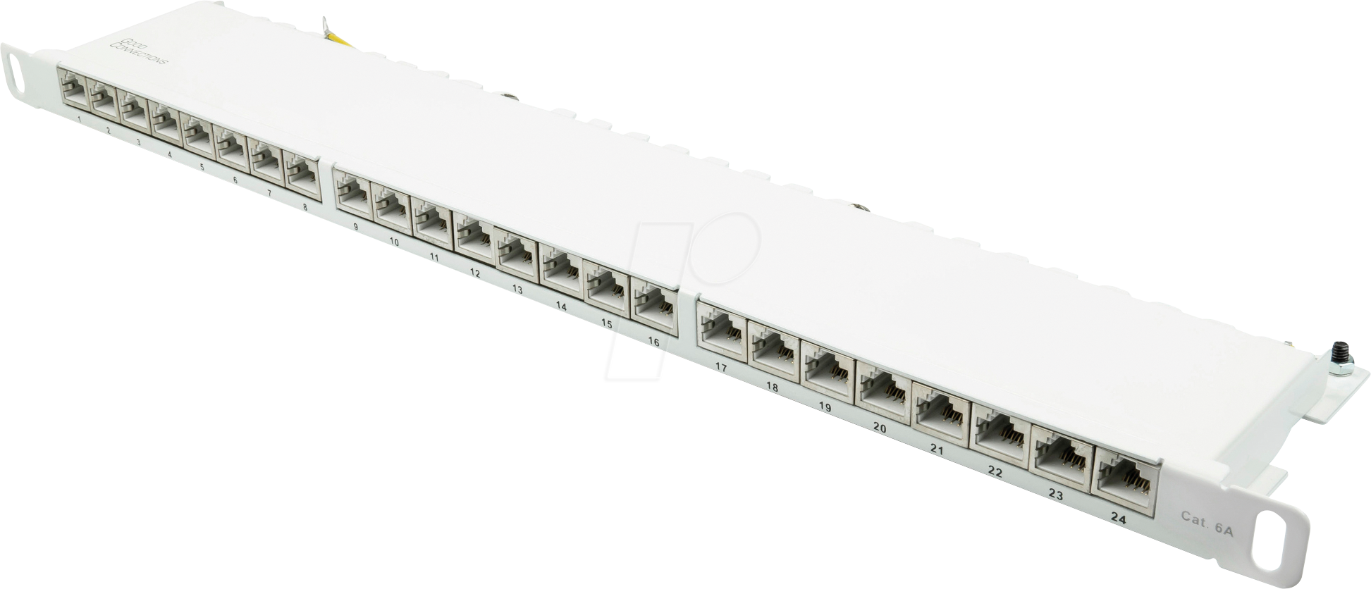 4014619459872 - Patch Panel 19 Cat 6A 24-Port 05 HE STP reinweiß