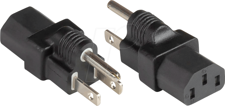 4014619460748 - GC PA-4530S - Netzadapter US-Schutzkontaktstecker Typ B C13 schwarz