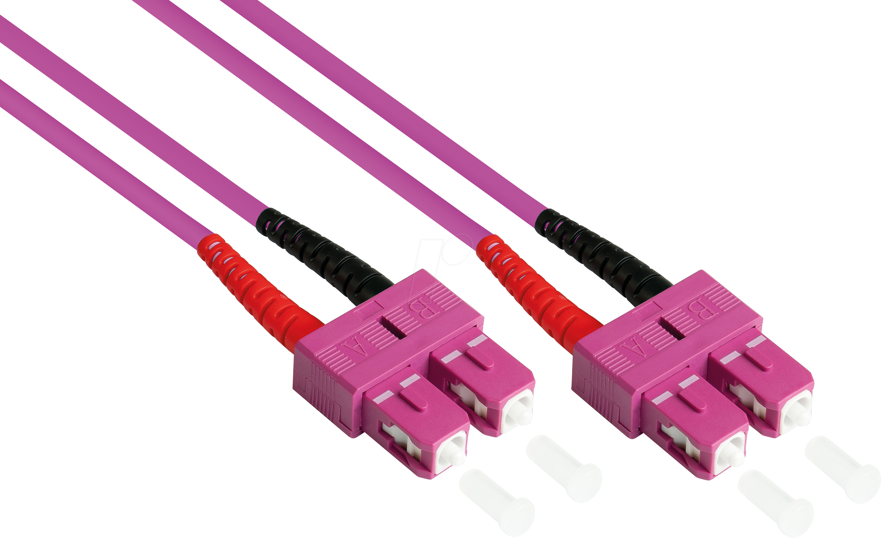 4014619542727 - GC LW-820SC4 - Patchkabel LWL Duplex OM4 50 125µ SC SC 20 m violett