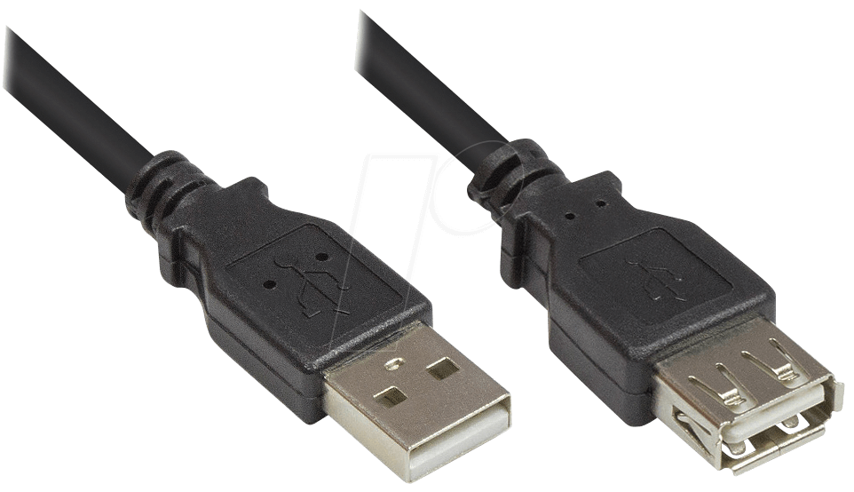 4014619675975 - Alcasa usb Verlängerungskabel - usb 20 Typ a (m) - usb 20 Typ a (w) - 06 m - Schwarz (2511-OF06S) (2511-OF06S) - Good Connections