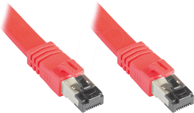 4014619725977 - GC 8080-F030R - Flach-Patchkabel Cat81 U FTP 3 m rot