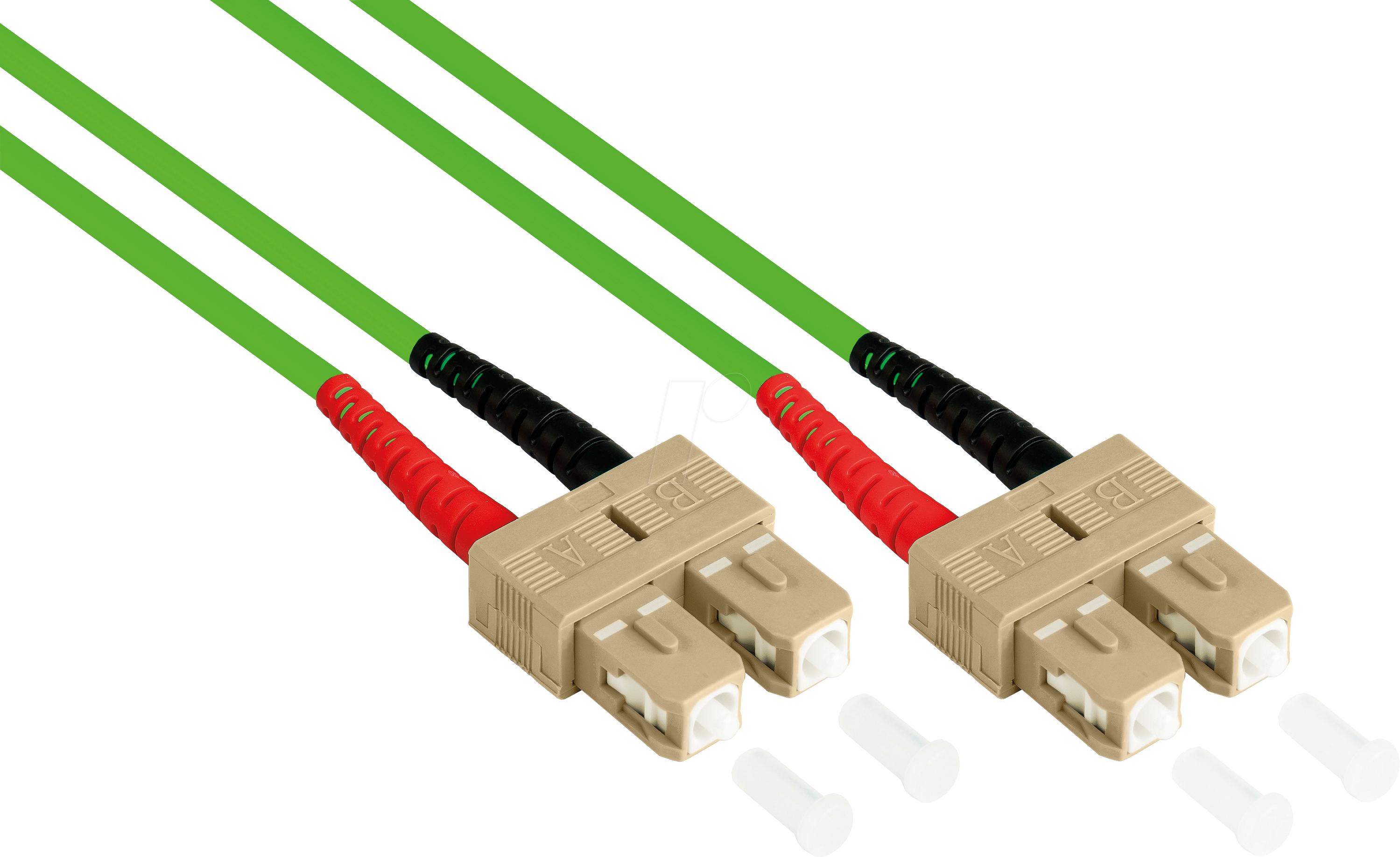 4014619741397 - GC LW-801SC5 - Patchkabel LWL Duplex OM5 50 125µ SC SC LSZH 1m limettengrün