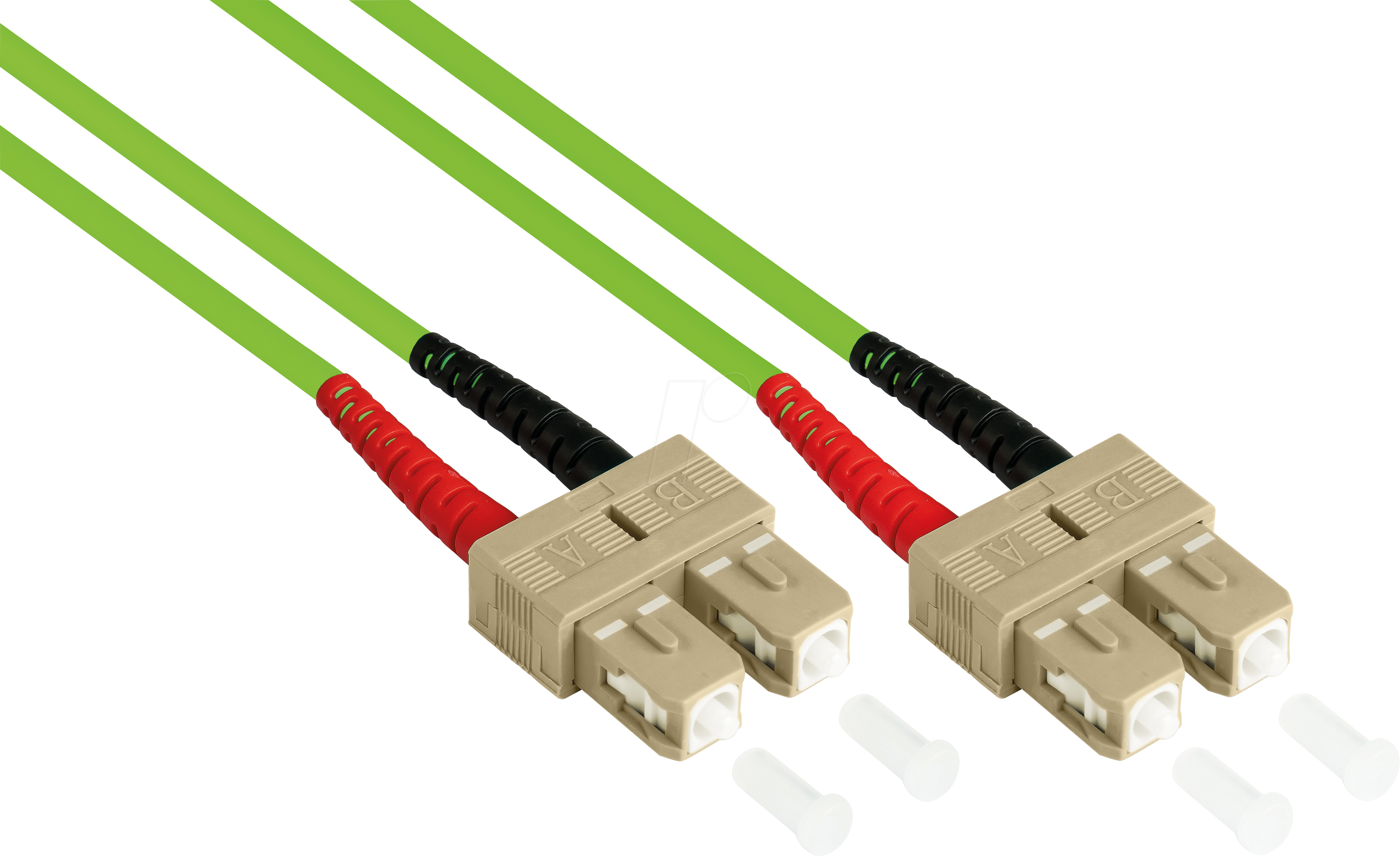 4014619741458 - GC LW-815SC5 - Patchkabel LWL Duplex OM5 50 125µ SC SC LSZH 15m limettengrün