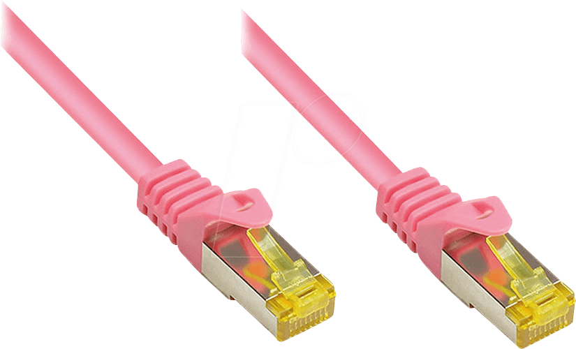 4014619774272 - - RJ45 Patchkabel mitCat7 Rohkabel und Rastnasenschutz (rns) s ftp PiMF halogenfrei 600MHz ofc magenta 05m (8070R-005M)