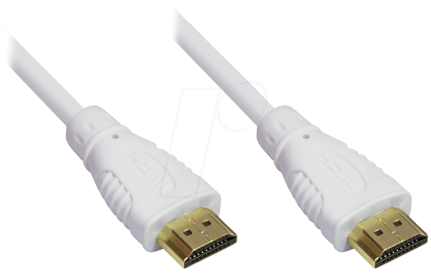 4014619834754 - High-Speed-HDMI-Kabel mit Ethernet vergoldete Stecker Stecker A an Stecker A wei 05m (4514-005W)