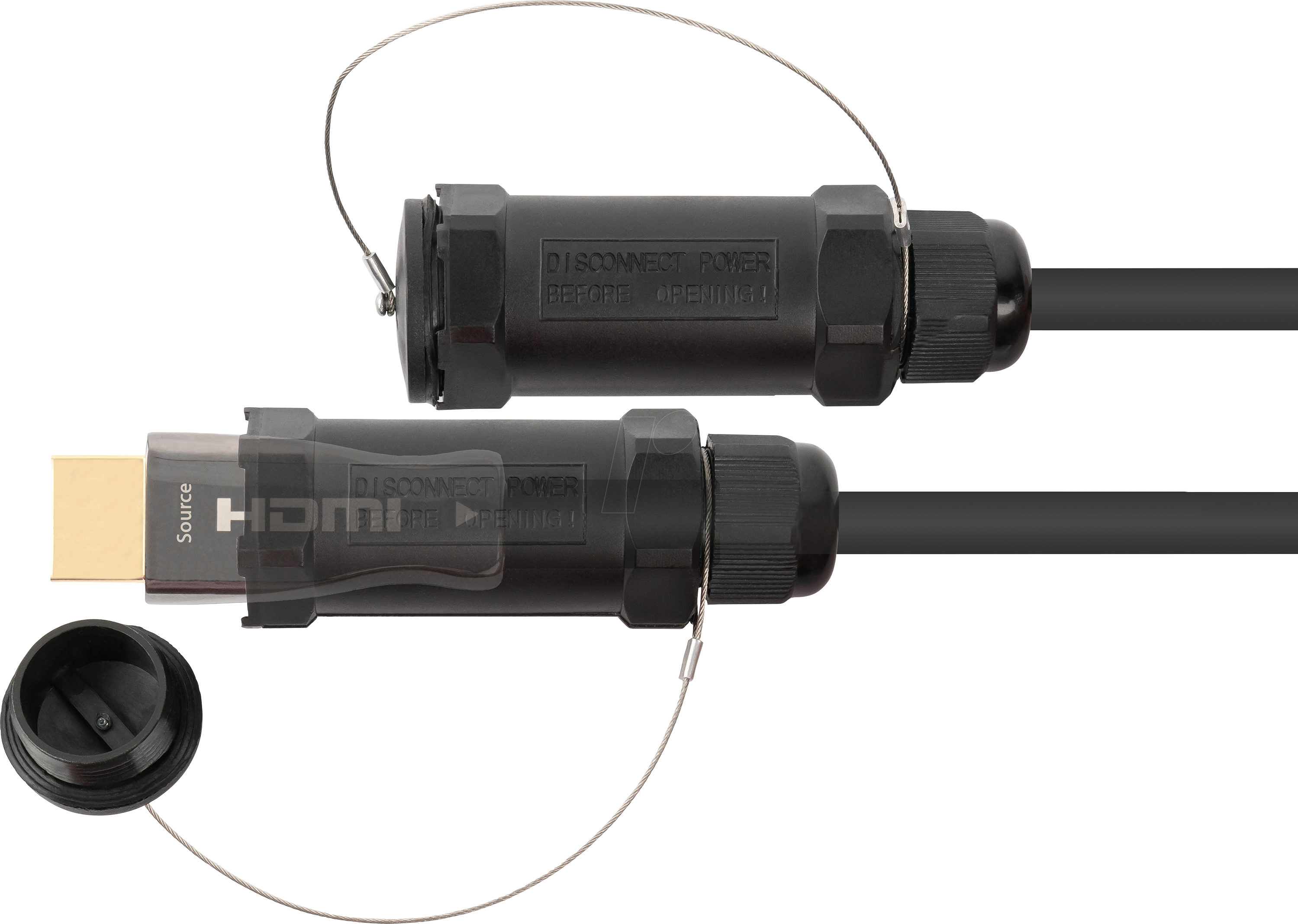 4014619842650 - PYTHON AOC Hybrid High-Speed HDMI® 20b stahlarmiert 4K @60Hz schwarz 50m