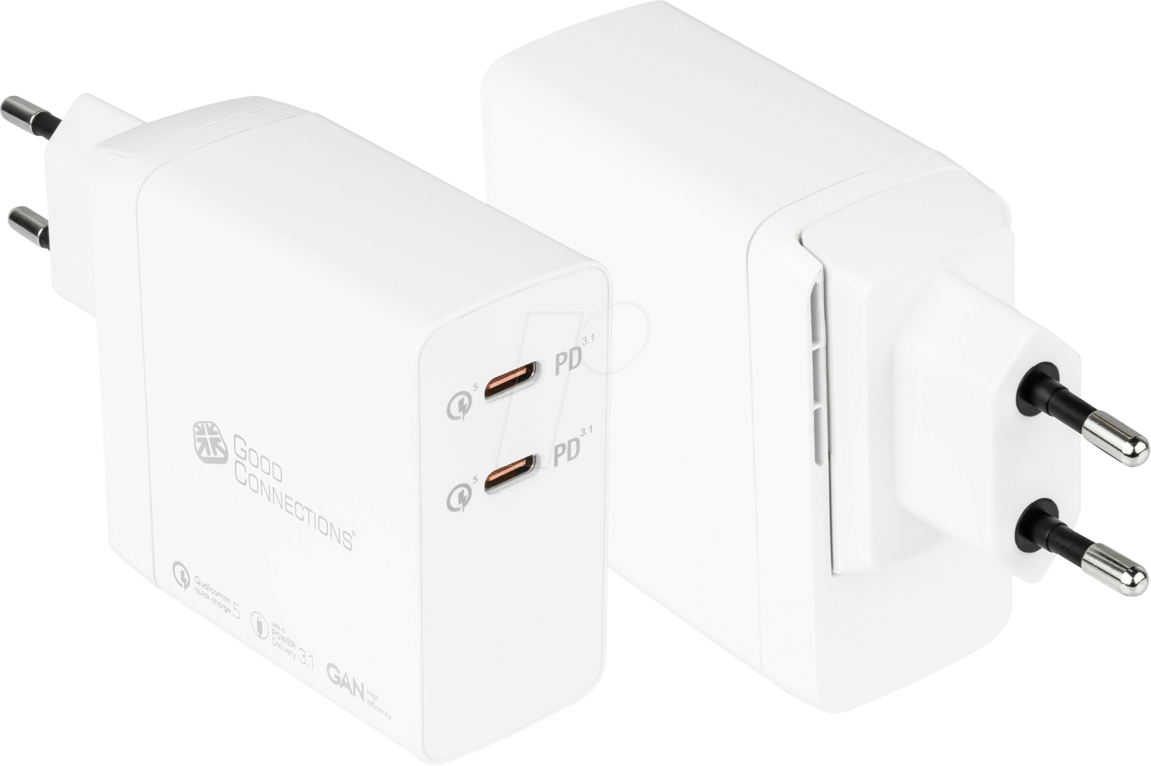 4014619881253 - GC PCA-W006W - USB-Ladegerät 140 W GaN-Technologie 2x USB-C weiß