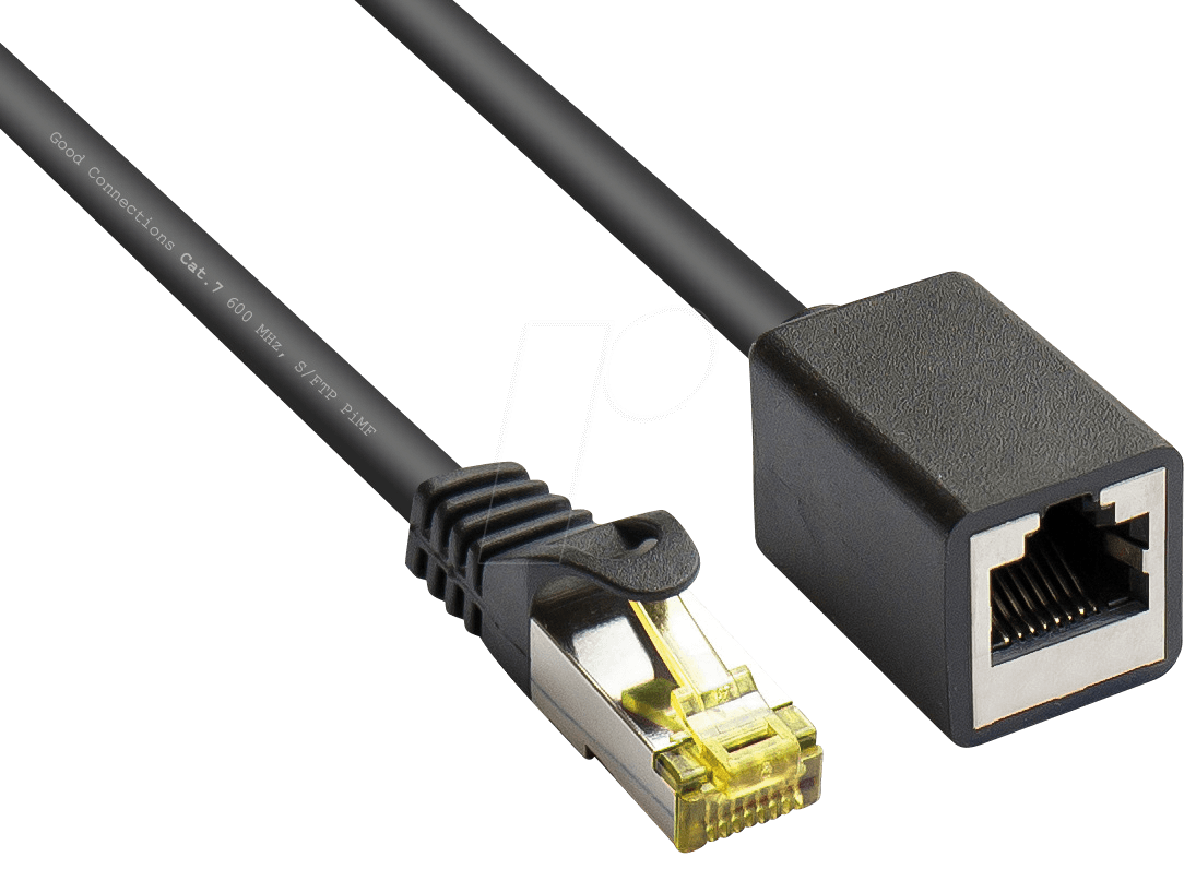 4014619936298 - GC 8070VR-005S - Patchkabel-Verlängerung Cat7 schwarz 05 m