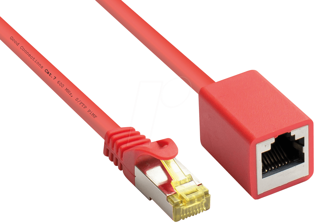 4014619936403 - GC 8070VR-100R - Patchkabel-Verlängerung Cat7 rot 100 m