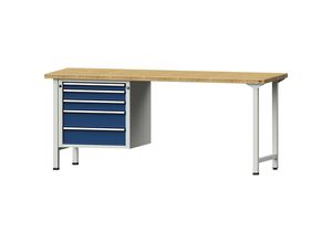 4014641033835 - Werkbank Gestellbauweise Serie V 5 Schubladen Buchemassivplatte Breite 2000 mm ANKE 4014641033835 - Werkbank Gestellbauweise Serie V 5 Schubladen Buchemassivplatte Breite 2000 mm ANKE