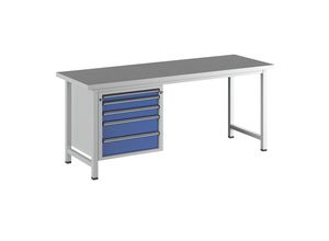 4014641033910 - Werkbank Gestellbauweise Serie V 5 Schubladen Universalplatte Breite 2000 mm ANKE 4014641033910 - Werkbank Gestellbauweise Serie V 5 Schubladen Universalplatte Breite 2000 mm ANKE