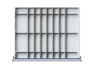 4014641062101 - Einteilungssatz für Schubladen-BxT 750 x 600 mm ⅛-Teilung für Fronthöhe 90 - 150 mm