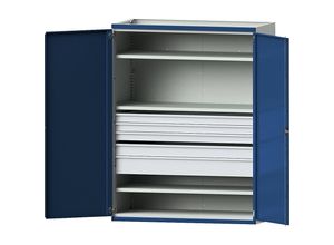 4014641089269 - Schwerlastschrank JUMBO mit 3 Fachböden 5 Schubladen HxBxT 1950 x 1484 x 690 mm