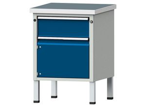 4014641149352 - Kompaktwerkbank BxT 605 x 650 mm 1 Schublade 1 Schrank stationär Universalplatte