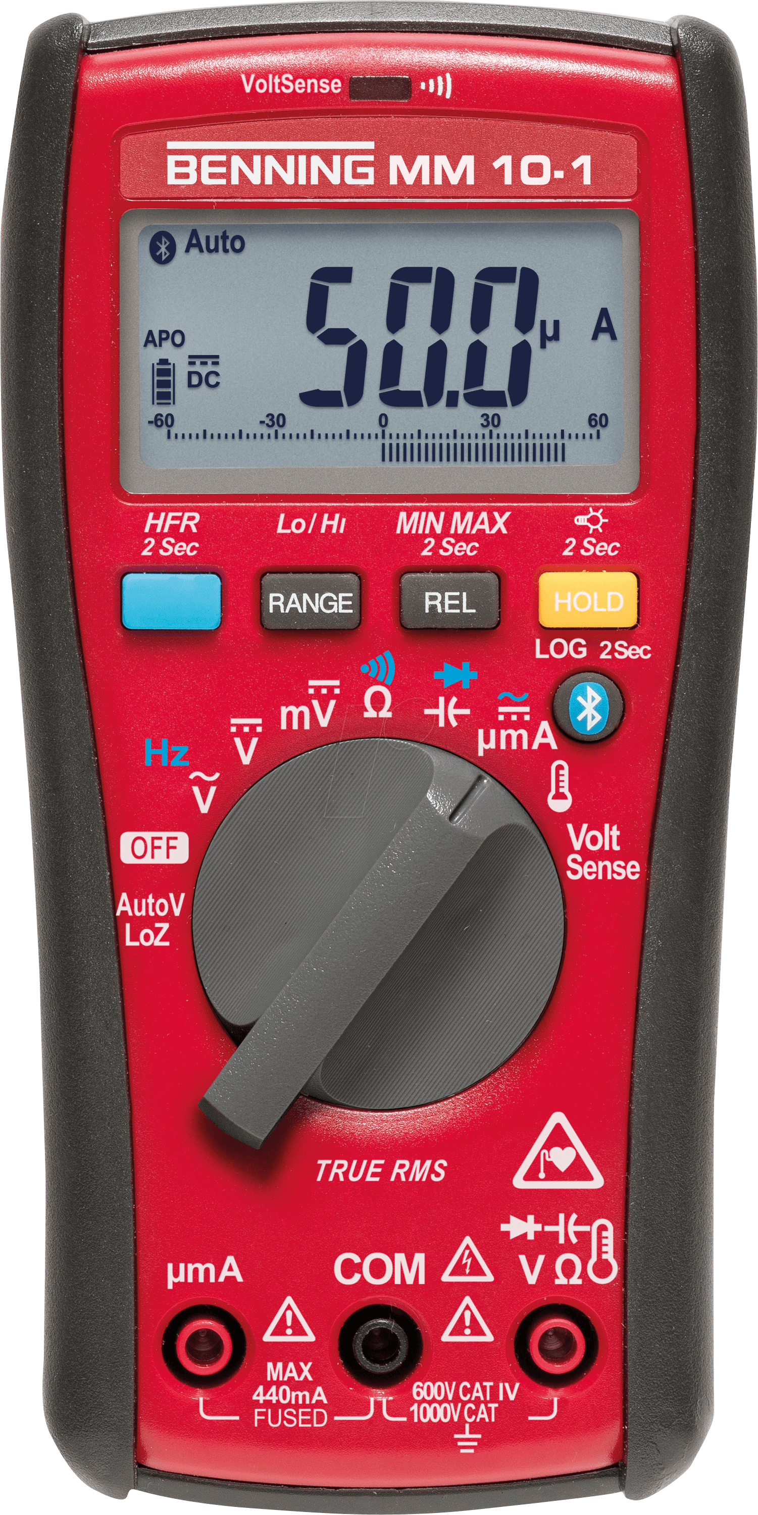 4014651446878 - Mm 10-1 Hand-Multimeter digital Datenlogger cat iv 600 v Anzeige (Counts) 6000 - Benning