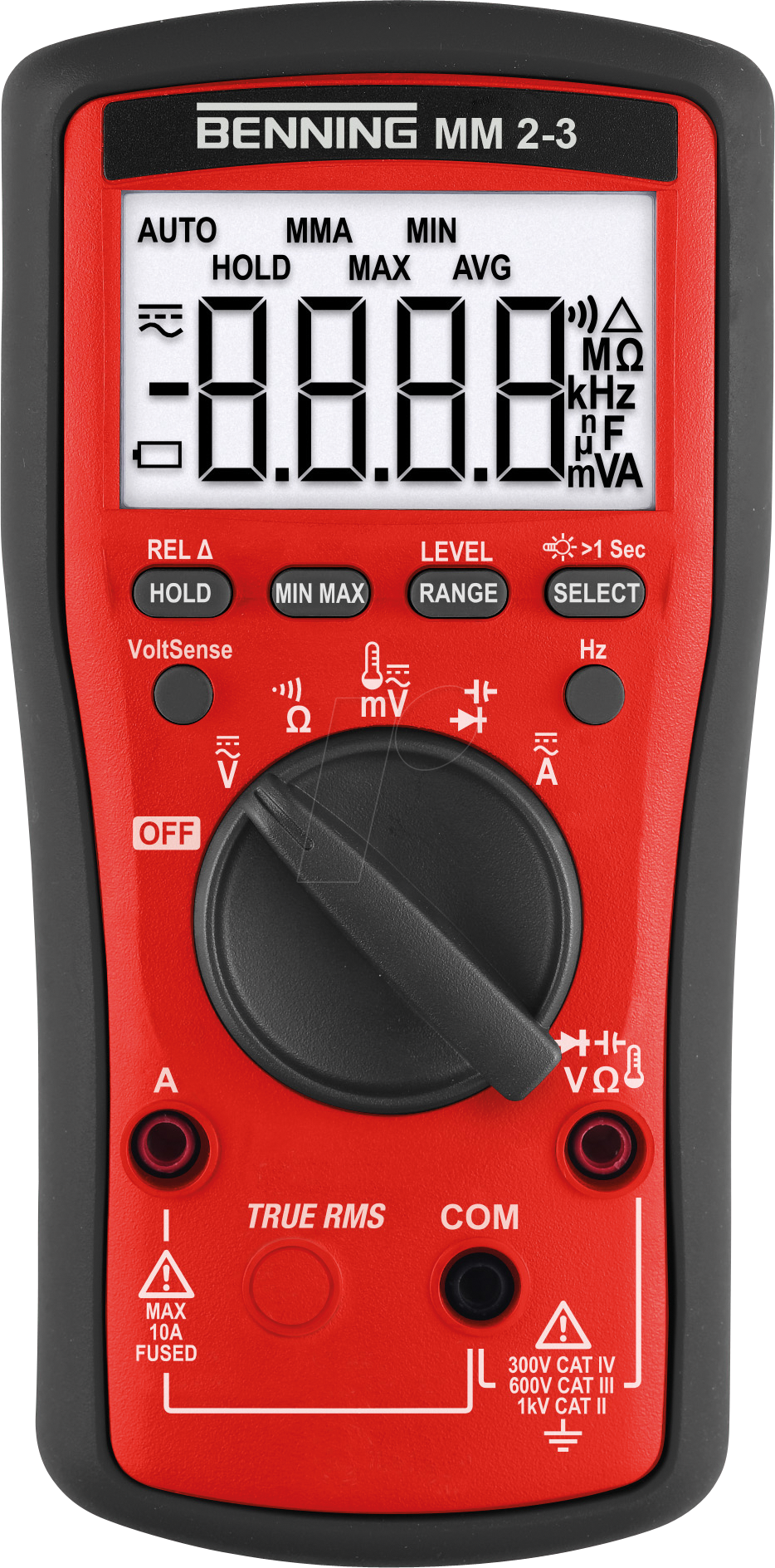 4014651446939 - Benning MM 2-3 Hand-Multimeter digital CAT II 1000 V CAT III 600 V CAT IV 300 V Anzeige (Counts) 6000