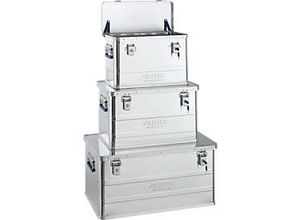 4014688119998 - Transportbox CLASSIC 3er-Set mit 1 x 33 l 1 x 53 l & 1 x 93 l Zylinderschlösser Aluminium silber