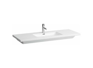 4014804777316 - Laufen - Living Square Waschtisch 3 Hahnlöcher Ablage beidseitig 1300x480mm H816435000 Ausführung mit Überlauf - H8164350001081