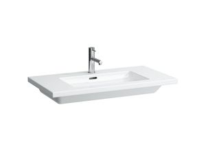 4014804813106 - Laufen - Living Square Waschtisch 1 Hahnloch mit Überlauf 900x480 weiß beidseitig schneidbar bis 65 cm - H8164330001471