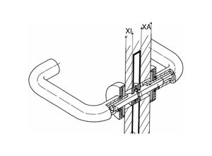 4014884490105 - Hewi - Drückerstift geteilt 723 r - vk 9 mm 39 1-49 x 39 1-49 mm Stahl verzinkt