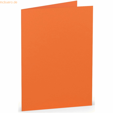 4014969150504 - 50 x Doppelkarte A6 hoch Orange