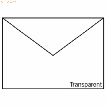 4014969281437 - 50 x Briefumschlag C5 Nassklebung Transparent Hochweiß