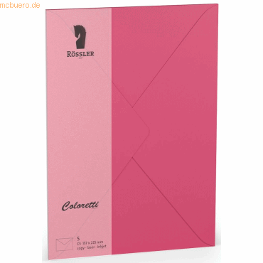 4014969571668 - 10 x Briefumschläge Coloretti VE=5 Stück C5 Pink