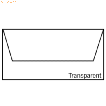 4014969593752 - 10 x Briefumschläge DL transparent Nassklebung VE=5 Stück Wei