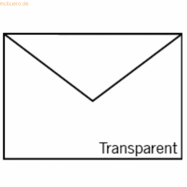 4014969593769 - 10 x Briefumschläge C6 transparent Nassklebung VE=5 Stück wei