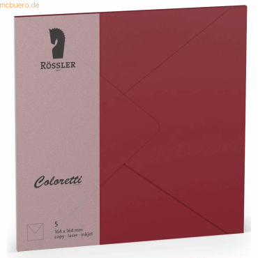 4014969606117 - 10 x Briefumschläge Coloretti VE=5 Stück 164x164cm Rosso