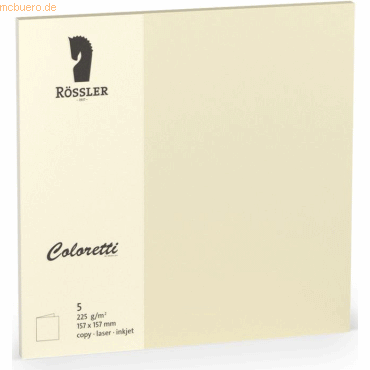 4014969609927 - 10 x Doppelkarte Coloretti 157x157cm VE=5 Stück creme