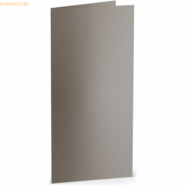 4014969713419 - 50 x Doppelkarte DL hoch taupe metallic