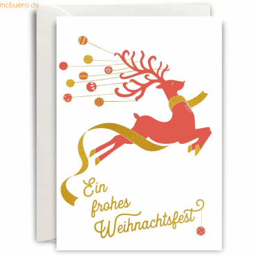 4014970365577 - 6 x Grußkarte MP-Yay-Weihnachten B6 hoch doppelt Letterpress S