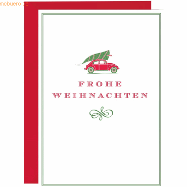 4014970396106 - 6 x Weihnachtskarte MP B6 hoch Oldtimer