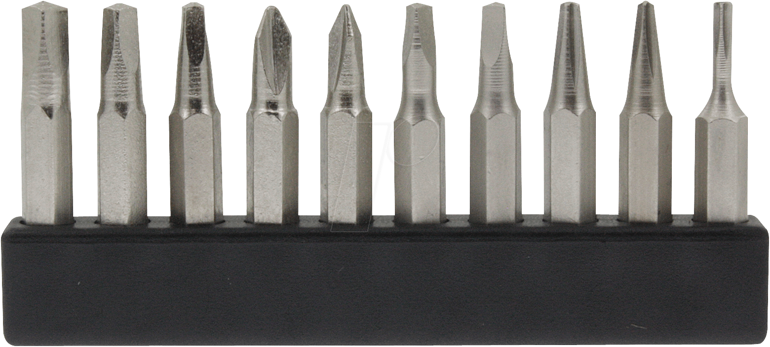 4014991125693 - Donau Elektronik - MBS69 MBS69 Bit-Set 10teilig Innen-Vierkant (Robertson) Tri-Wing Innen-Dreikant