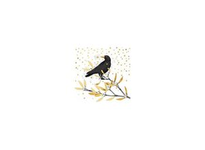 4014995254535 - Braun&company - Servietten Atelier Elegant Crow 33 x 33 cm - 20er Pack Servietten