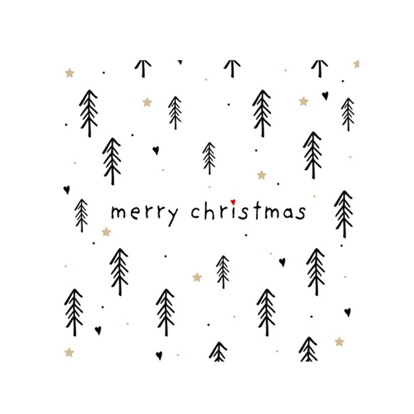 4014995744869 - Weihnachtlicher Zelltuchserviette 33x33cm 4014995744869 ATELIER