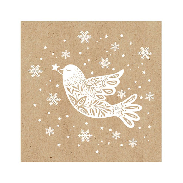 4014995744968 - Weihnachtlicher Zelltuchserviette 33x33cm 4014995744968 20 Stück