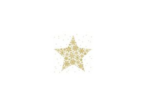 4014995803863 - Servietten Big Crystal Star w-gold 33 x 33 cm - 20er Pack Servietten - Braun&company