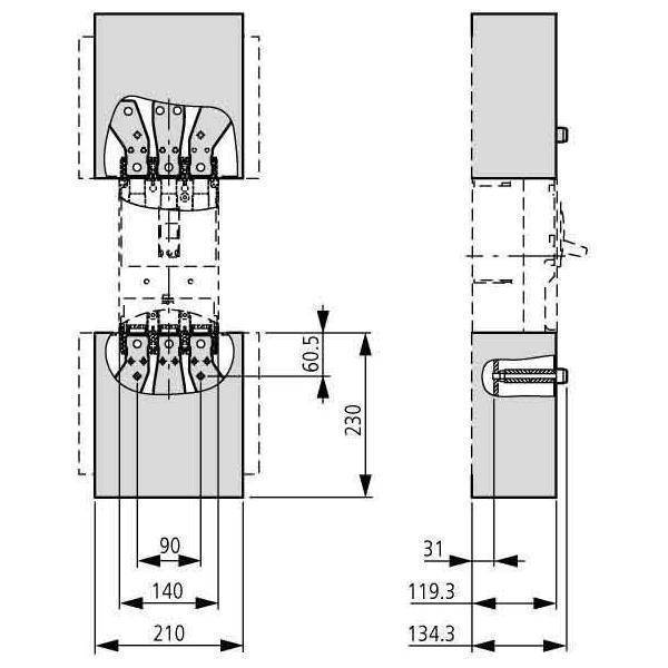 4015081177103 - EATON NZM3-XKSAV Abdeckung 3p 119858 fAnschlussverbreiterung 119858 4015081177103 - EATON NZM3-XKSAV Abdeckung 3p 119858 fAnschlussverbreiterung 119858