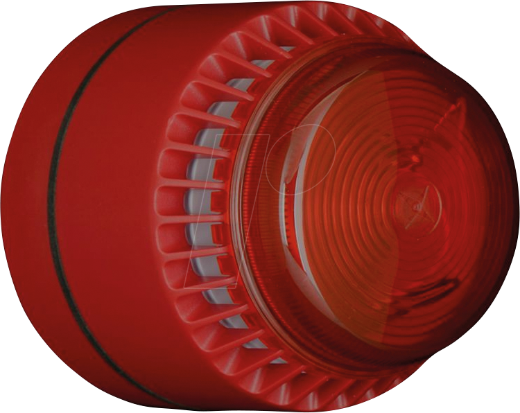 4015081800186 - FLSVRLRS24SW - Flashni rot rote Linse Shallow Base 24V DC VdS