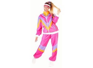 4015101857527 - buttinette Trainingsanzug 80er Jahre unisex pink orange lila