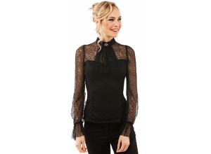 4015101978123 - Spitzenbluse schwarz