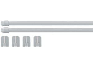 4015161075954 - Scheibenstange Vitrage Gr 1 silber (silberfarben) Ø11mm Metall Kunststoff Gardinenstangen