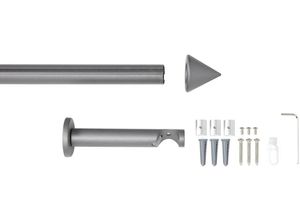 4015161080521 - Innenlaufschiene Punta Gr 5 grau (anthrazit) Gardinenstangen L 200cm Ø 20mm 1 läufig Aluminium Metall L200cm