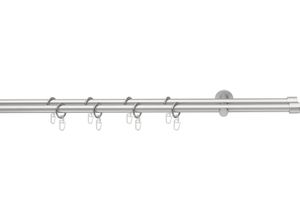 4015161091510 - Gardinenstange CAP Gr 2 grau (chromfarben) L140cm Ø16mm Metall Kunststoff Gardinenstangen mit Ringen 4015161091510 - Gardinenstange CAP Gr 2 grau (chromfarben) L140cm Ø16mm Metall Kunststoff Gardinenstangen mit Ringen