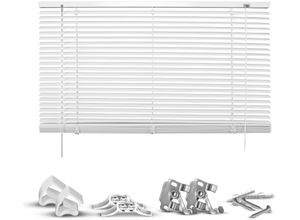 4015161118057 - Jalousie Matti Gr 8 weiß (weiß weiß weiß) B115cm H130cm Jalousien Klemmfix-Jalousie aus Aluminium Topseller