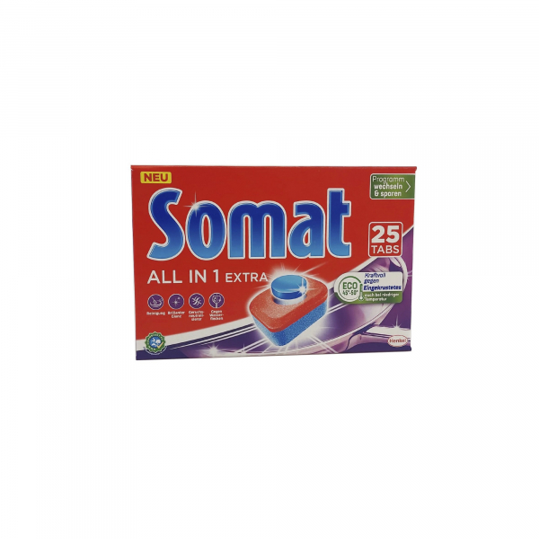 4015200030920 - Spülmaschinentabs All in 1 Extra mit Express-Kraft-Formel & Zitronensäure phosphatfrei blau-rot 25 Tabs in Karton